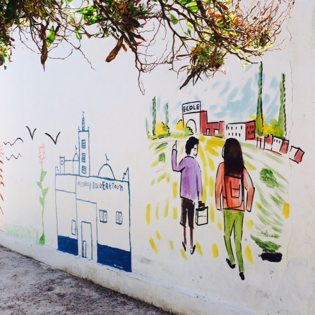 Naiive art-work on Moulay School walls